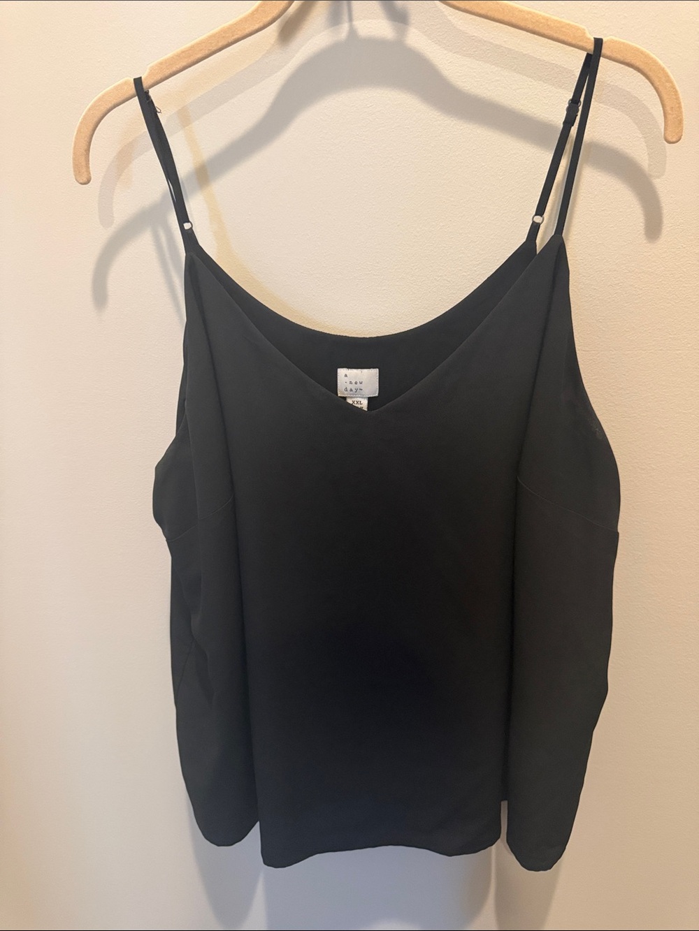 a new day Black V-Neck Spaghetti Strap Tank Top